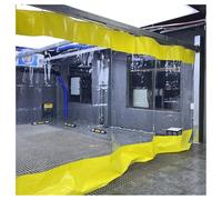 Zfmnoyev Garage Divider Curtains, Outdoor Waterproof Vinyl Curtains with Eyelets, Weather Resistant Partition Curtain with Hook for Pergola Porch, Easy to Clean & Install(Yellow)