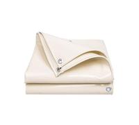 Zfmnoyev Heavy Duty Waterproof Tarps with Grommets, Windproof UV Protection Tarpaulin, Multipurpose Foldable Outdoor Ripstop Tarpaulin, for Vehicle/Pool Cover/Boat(Beige,5x7m/16.4x23ft)