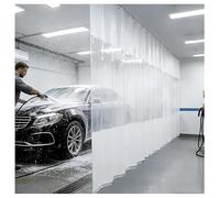 Zfmnoyev Industrial Wash Bay Curtains with Eyelets, Garage Divider Curtains, Outdoor Vinyl Curtains for Patio Porch Wash Car Depot(White,5.2x2.8m/17.1x9.2ft)