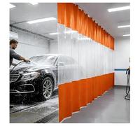 Zfmnoyev Industrial Wash Bay Curtains with Eyelets, Garage Divider Curtains, Outdoor Vinyl Curtains for Patio Porch Wash Car Depot(Orange,2.2x1.8m/7.2x5.9ft)