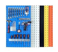 Zfmnoyev Metal Pegboard Tool Organizer Kit, Steel Square Hole Pegboards, Pegboard Wall Organizer Panels, for Workbench Office Kitchen Workshop Tool Storage(1.4mm-90x45cm)