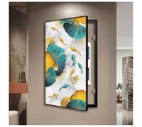 Zfmnoyev Modern Decorative Fuse Breaker Box Cover Art, Wall Mounted Electrical Panel Cover, Hidden Circuit Breaker Panel Fuse Box Cover Cabinet with Aluminum Alloy Frame(H,70x90cm/27.6x35.4in)