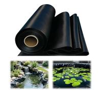Zfmnoyev Pliable Pond Liners for Outdoor, Easy Cutting Underlayment Pond Skins, 0.2 Mm Thickened UV & Tear Resistant, for Fish Ponds Streams Fountains and Water Gardens(3x15 m)