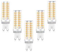 ZFQ 10W G9 LED Bulb Corn Light Bulbs, Warm White 3000K, Equivalent to 100W Halogen Lamp, 1000 LM, 360° Beam Angle, Super Bright, AC 220V-240V, No Flicker Non-Dimmable, 5 Pack