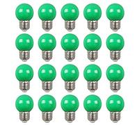 ZFQ 20 Pack E27 Bayonet Colored LED Light Bulbs 2W G45 Golf Ball Mini Globe Bulb Lighting Bulbs,Green for Outdoor Indoor String Patio Garden Party Christmas, Tree, Fairy Party Night Lights