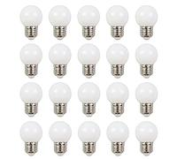 ZFQ 20 Pack E27 Cool White LED Light Bulbs 2W G45 Golf Ball Mini Globe Bulb Lighting Bulbs for Outdoor Indoor String Patio Garden Party Decoration, Christmas, Tree, Fairy Party Night Lights