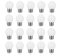 ZFQ 20 Pack E27 Warm White LED Light Bulbs 2W G45 Golf Ball Mini Globe Bulb Lighting Bulbs for Outdoor Indoor String Patio Garden Party Decoration, Christmas, Tree, Fairy Party Night Lights