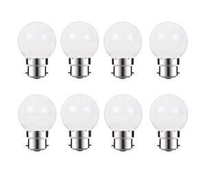 ZFQ 8 Pack B22 Warm White LED Light Bulbs 2W G45 Golf Ball Mini Globe Bulb Lighting Bulbs for Outdoor Indoor String Patio Garden Party Decoration, Christmas, Tree, Fairy Party Night Lights