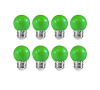 ZFQ 8 Pack E27 Bayonet Colored LED Light Bulbs 2W G45 Golf Ball Mini Globe Bulb Lighting Bulbs,Green for Outdoor Indoor String Patio Garden Party Christmas, Tree, Fairy Party Night Lights