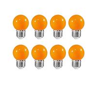 ZFQ 8 Pack E27 Bayonet Colored LED Light Bulbs 2W G45 Golf Ball Mini Globe Bulb Lighting Bulbs,Orange for Outdoor Indoor String Patio Garden Party Christmas, Tree, Fairy Party Night Lights