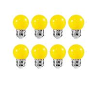 ZFQ 8 Pack E27 Bayonet Colored LED Light Bulbs 2W G45 Golf Ball Mini Globe Bulb Lighting Bulbs,Yellow for Outdoor Indoor String Patio Garden Party Christmas, Tree, Fairy Party Night Lights