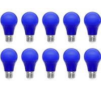 ZFQ Blue E27 LED Light Bulb A60 Edison Screw Bulb,3W A60 Coloured Lighting Bulbs E27 Blue Filament Lamp, Equivalent 30W Incandescent Bulb, for Home Party Bar Christmas Decoration Lighting (10-Pack)