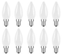 ZFQ E14 Coloured LED Light Bulbs 1W, SES Small Screw Light Bulbs, Warm White Decorative LED Bulb,Decoration for Fairy Lights, Christmas, Halloween, Party, Gathering, Bar Pack of 10