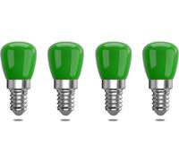 ZFQ E14 Coloured LED Light Bulbs, E14 Green Decorative LED Bulb, 25 W Bulb Replacement, Decoration for Christmas, Halloween, Party, Gathering, Bar, Ambient Lighting, Pack of 4