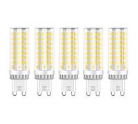 ZFQ G9 LED Bulb 10W, Cool White 6000K, G9 LED Light Bulbs, Equivalent 100W Halogen, Energy Saving Bulb, 1000LM, 360° Beam Angle, AC 220V-240V, No Flicker, Non-Dimmable, 5 Pack