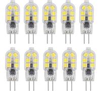 ZFQ Pack of 10 G4 2W LED Bulb, 200LM, Cold White 6000K LED Lamps, AC 220-240V, 20W Halogen Lamp Equivalent, 360º Beam Angle, Not Dimmable