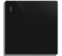 ZFQ Rocker Button Switch Black Wall Panel Electrical Single Light Switch, 1 Gang 1 Way, 10A 250V