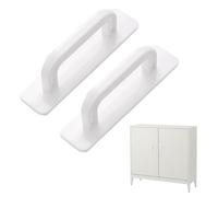 ZFRITP Pack of 2 self-adhesive, handles, patio door handle, outdoor, balcony door handle, exterior, furniture handles, white, self-adhesive, handles, for, kitchen cabinets, wardrobe, window, glass