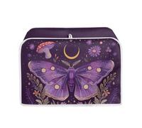 ZFRXIGN Butterfly Toaster Covers 4 Slice Wide Slot Dust Cover Case with Handle Bread Maker Cover Case Small Appliance Covers Toaster Bag Mushroom Moon Night Toaster Cover Purple