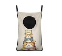 ZFRXIGN Funny Cat Hanging Laundry Hamper for Laundry Dirty Clothes Basket Over The Door Laundry Hamper Bag Cute Kitten Storage Organizers for Home Bedroom Dorm Closet Hampers