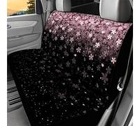 ZFRXIGN Sakura Back Seat Cover Cherry Blossom Flower SUV Accessories Trunk Interior Protector Back Rear Car Seat Covers for Women Girls Pink and Black