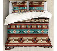 ZFRXIGN Southwester Bedding Sets for Women Men Duvet Cover Native American Indian Style Comforter Quilt Covers Twin 1 Duvet Cover 2 Pillowcases (Queen, Tribal Aztec)