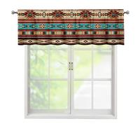 ZFRXIGN Southwestern Valances for Windows Treatments Covering Kitchen Window Valance Short Window Curtain Bathroom Decorate Patio Valances Living Room Window Drapes 54x18 Inch Native American Style