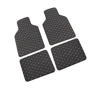 ZFSEF Car Mats UNIVERSAL for Cadillac Escalade GMT900 2007-2014, Anti Slip Backing Black Binding Trim Edge Waterproof Easy To Clean Floor Mats,Black-Beige