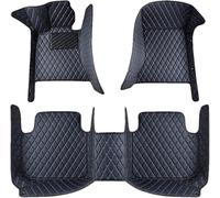 Custom Leather Car Floor Mats for Mercedes-Benz B Class(B160/B180/B200) 2009-2011, Waterproof Anti-Slip With No Dead Angles All Weather Protection,Black-Blue