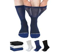 ZFSOCK Diabetic Socks for Men Women: Bamboo Extra Wide Soft Top Socks Fully Cushioned Seamless for Swollen Feet and Ankles Diabetes Oedema Pregnancy Elderly Daily Wear - Mix 3 Multipack 6-8