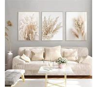 ZFTCN Boho Abstract Poster Set, Woman Line Drawing Wall Art with Botanical Leaves, No Frame (3 Pieces, 20 x 30 cm)
