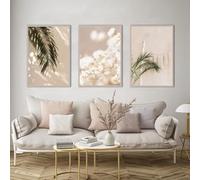 ZFTCN Modern Wall Poster Set, Natural Landscape Cat Tail, Abstract Botanical, Bohemian Decorative Set, Frameless (3 Pieces, 70 x 100 cm, Poster 9)