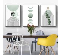 ZFTCN Modern Wall Poster Set, Natural Landscape Cat Tail Poster, Abstract Botanical Poster, Bohemian Decorative Poster Set, Frameless (3 Pieces - 30 x 40 cm, Poster 5)