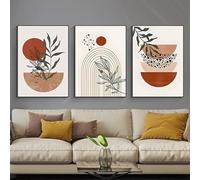 ZFTCN Modern Wall Poster Set, Natural Landscape Cat Tail Poster, Abstract Botanical Poster, Bohemian Decorative Poster Set, Frameless (3 Pieces - 30 x 40 cm, Poster 3)