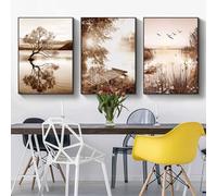 ZFTCN Modern Wall Poster Set, Nature Landscape Cat Tail Poster, Abstract Botanical Poster, Bohemian Decorative Poster Set, Frameless (3 Pieces - 40 x 60 cm, Poster 12)