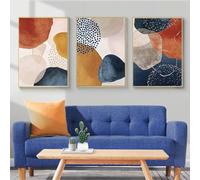 ZFTCN Set of 3 Abstract Boho Posters - Line Drawing Woman, Botanical Leaf Wall Art, Without Frame (3 Pieces - 60 x 90 cm)