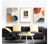 ZFTCN Set of 3 Abstract Boho Posters - Line Drawing Woman, Botanical Leaf Wall Art, Without Frame (3 Pieces, 50 x 70 cm)