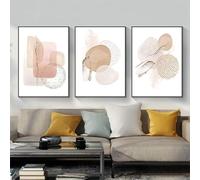 ZFTCN Set of 3 Boho Posters - Abstract Botanical Leaf Line Drawing Woman, Without Frame (40 x 60 cm, 3 Pieces)