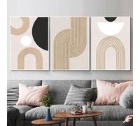 ZFTCN Set of 3 Boho Posters: Abstract Line Drawing Woman & Botanical Leaf Prints - Without Frame (30 x 40 cm, 3 Pieces)