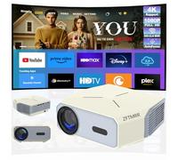 ZFTMRR Projector with WiFi and Bluetooth, Auto Focus & Keystone, Native 1080P 12000L 4K Support, Outdoor Movie Projector for Home Theater UP to 250" Display, for HDMI/USB/iOS/Android/Laptop/TV Stick