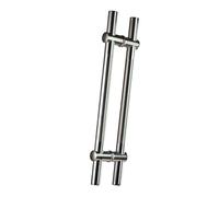 ZFUCMAYL Shower Door Handle,Adjustable Hole Spacing Glass Door Handle,Stainless Steel Pull Handle Push Door Handle for Shopping Malls Offices Bathrooms(L-450mm)