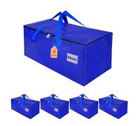 ZFWDSY Moving Boxes 4 Pack,93 Liters Clothes Storage Large Moving Bags with Handles Moving Totes for College Dorm or Christmas Decorations