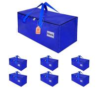 ZFWDSY Moving Boxes 6 Pack,93 Liters Clothes Storage Large Moving Bags with Handles Moving Totes for College Dorm or Christmas Decorations