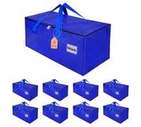 ZFWDSY Moving Boxes 8 Pack,93 Liters Clothes Storage Large Moving Bags with Handles Moving Totes for College Dorm or Christmas Decorations