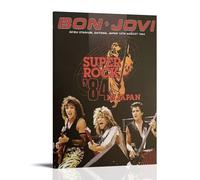 ZFXYSCFC Bon Jovi Popular Singers And Famous Musicians Canvas Poster Wall Art Decorative Painting Bedroom Painting Posters16x24inch(40x60cm) Frame-style