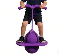 Zfyauhm Jumper Balance Bouncing Ball With Handle High Jump Toy Bounce Jump Trick Board Bouncing Ball Strong Grip Deck For Outdoor Fun, Sticks, Exercise Balance Ability For Children