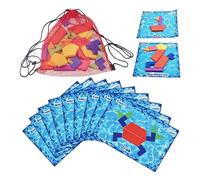 Zfyauhm Underwater Puzzle Pool Game, Underwater Diving Toy Includes 40 Multi Shape Sinking Toys 18 Challenge Cards Mesh Storage Bag, S nd Splash Pool Game For Backyard Community
