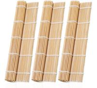 ZFYQ Bamboo Sushi Rolling Mat 3 Pcs, Natural Bamboo Roll for Maki Sushi, Beginner Sushi Making Kit