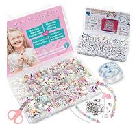 ZFYQ Bead Making Set for Kids, Colorful Beads Alphabet Beads for Children DIY Art Craft Jewellery Bracelet Necklace Making