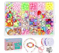 ZFYQ Bracelet Making Kits for Girls, DIY Bracelets Necklaces Set of Handmade Beads Jewellery and Creation for Children